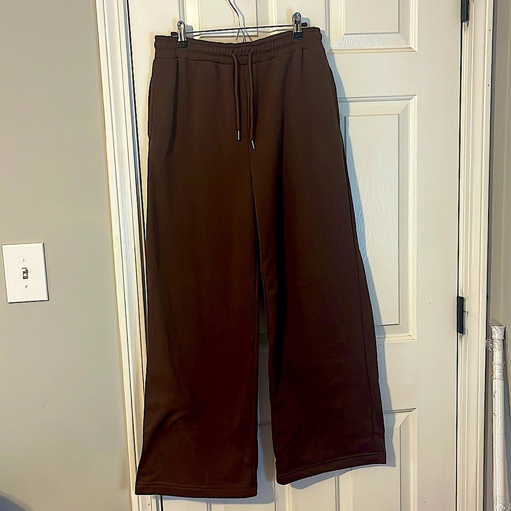 Brown Wide Leg Sweatpants